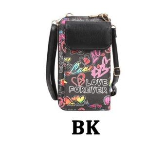 429. Love Forever Classic Wallet with Phone Pocket in Black